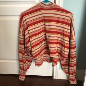 Free People Mockneck Stripe Top